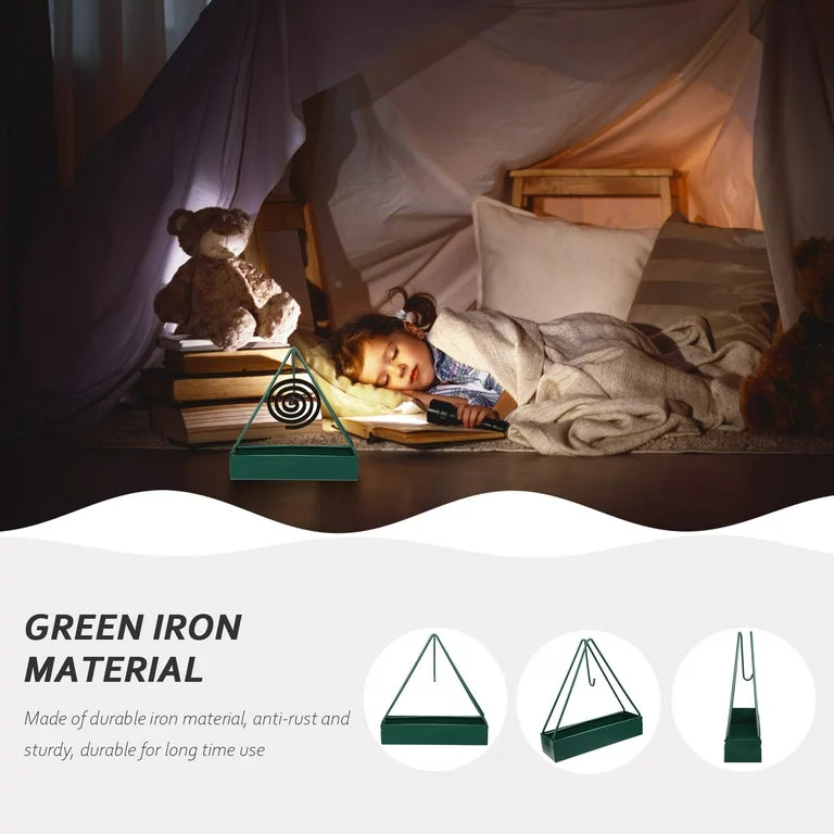 Prime_Zar Fireproof Triangle Mosquito Coil Holder Stand in Iron - Prime Zar