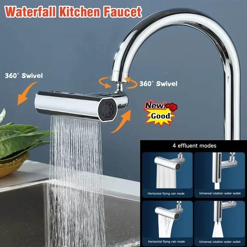 Prime Zar™ Waterfall Kitchen Faucet Extension Adapter 720° Swivel 4 Mod - Prime Zar