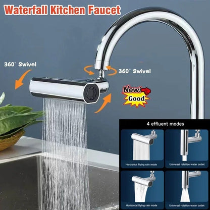 Prime Zar™ Waterfall Kitchen Faucet Extension Adapter 720° Swivel 4 Mod - Prime Zar