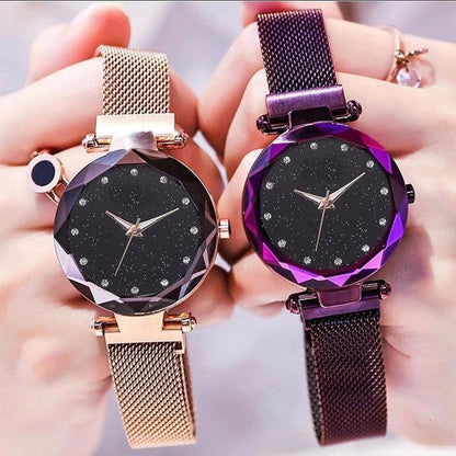 Prime_Zar Bundle of 3 ladies Luxury Starry Sky Magnet Wrist Watches - Prime Zar